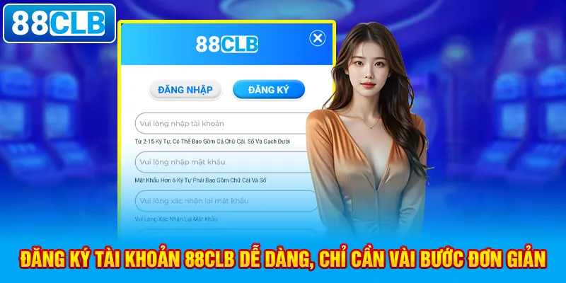 Đăng ký tài khoản 88clb dễ dàng, chỉ cần vài bước đơn giản.