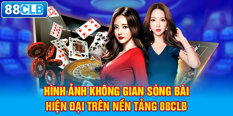 Hình ảnh không gian sòng bài hiện đại trên nền tảng 88clb