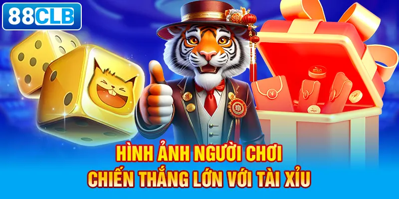 Hình ảnh người chơi chiến thắng lớn với Tài Xỉu.